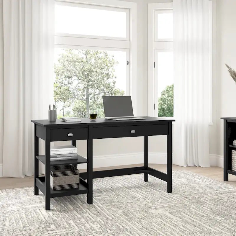 54W Computertafel met planken en en opbergruimte