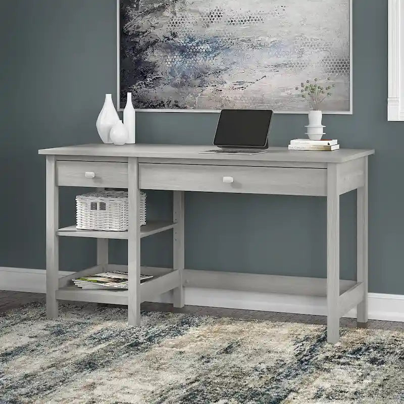 54W Computertafel met planken en en opbergruimte