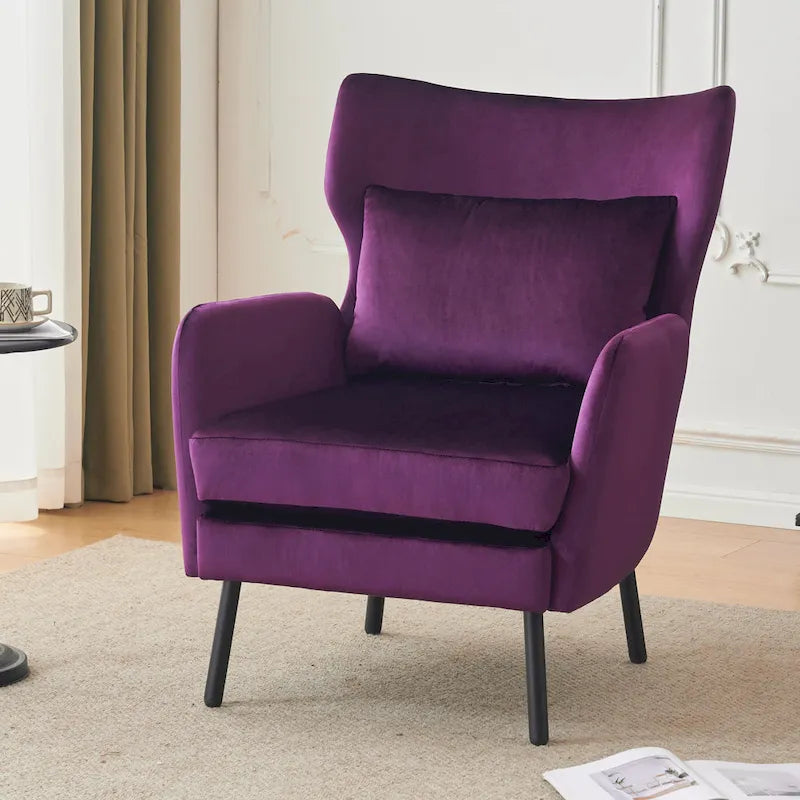 Oorfauteuil van fluweel