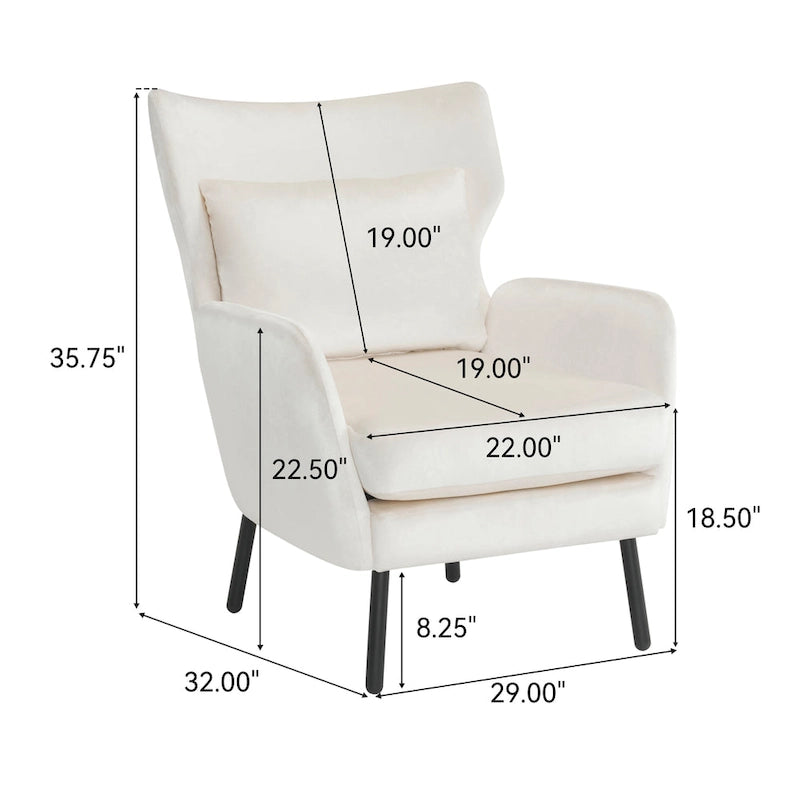 Oorfauteuil van fluweel