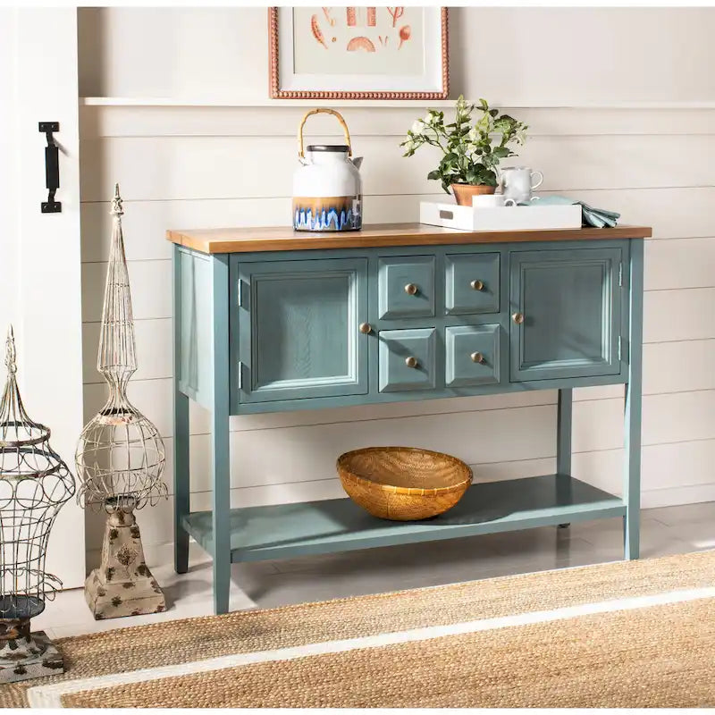 Dressoir met eikenhouten afwerking - 17B x 48D x 22H