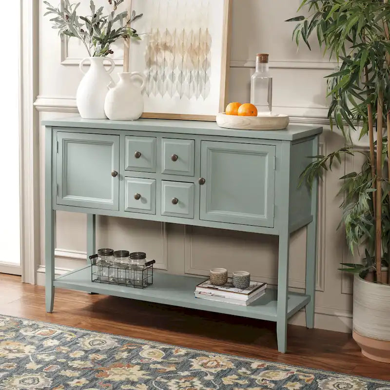 Dressoir met eikenhouten afwerking - 17B x 48D x 22H