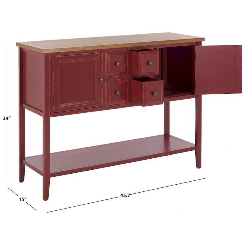 Dressoir met eikenhouten afwerking - 17B x 48D x 22H