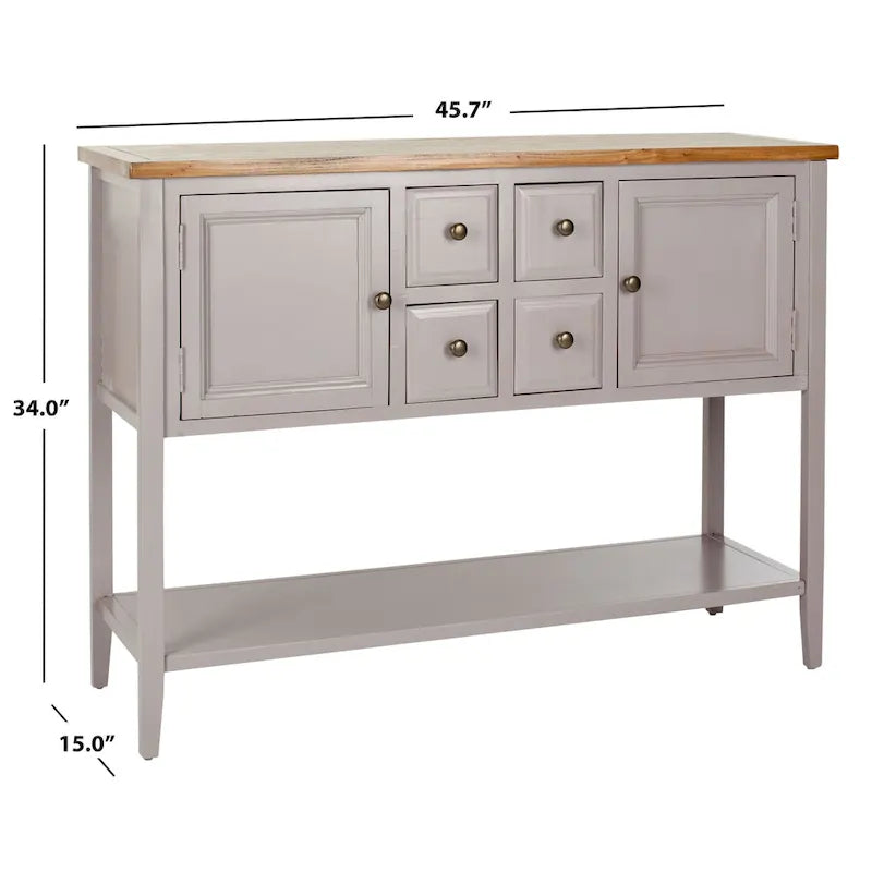 Dressoir met eikenhouten afwerking - 17B x 48D x 22H