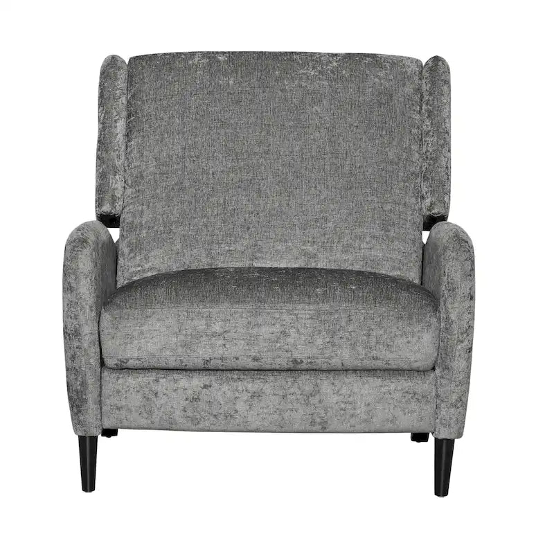 Oversized stoffen relaxfauteuil met duwmechanisme