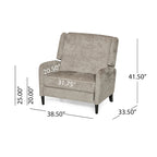 Oversized stoffen relaxfauteuil met duwmechanisme