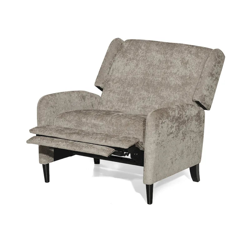 Oversized stoffen relaxfauteuil met duwmechanisme