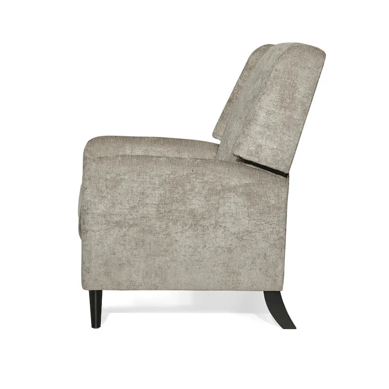 Oversized stoffen relaxfauteuil met duwmechanisme