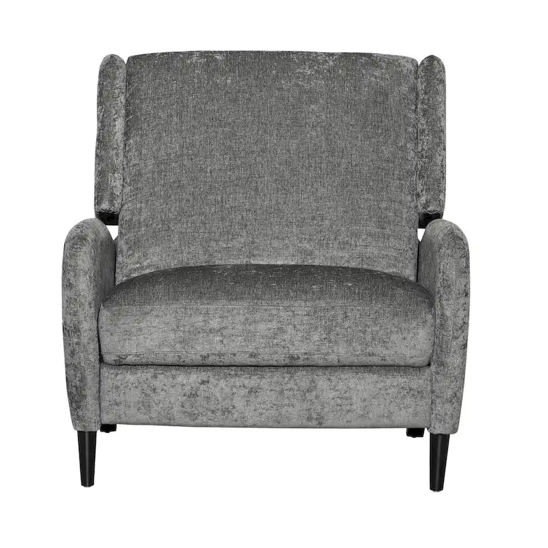 Oversized stoffen relaxfauteuil met duwmechanisme