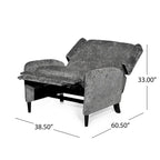Oversized stoffen relaxfauteuil met duwmechanisme