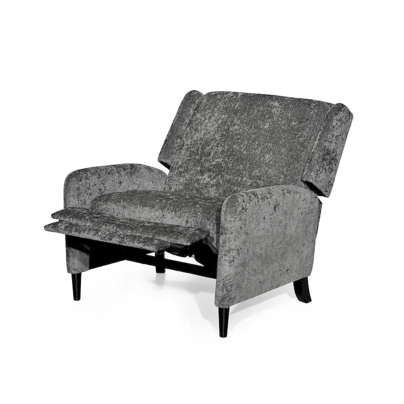 Oversized stoffen relaxfauteuil met duwmechanisme