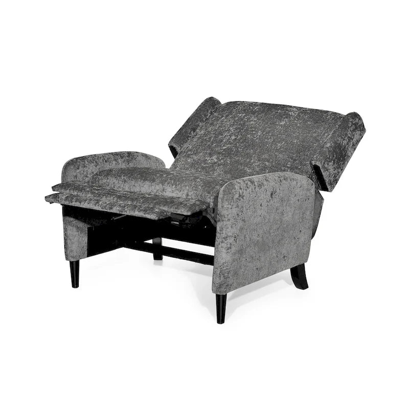 Oversized stoffen relaxfauteuil met duwmechanisme