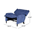 Oversized stoffen relaxfauteuil met duwmechanisme