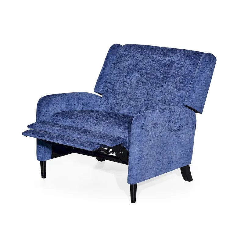 Oversized stoffen relaxfauteuil met duwmechanisme