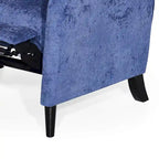 Oversized stoffen relaxfauteuil met duwmechanisme