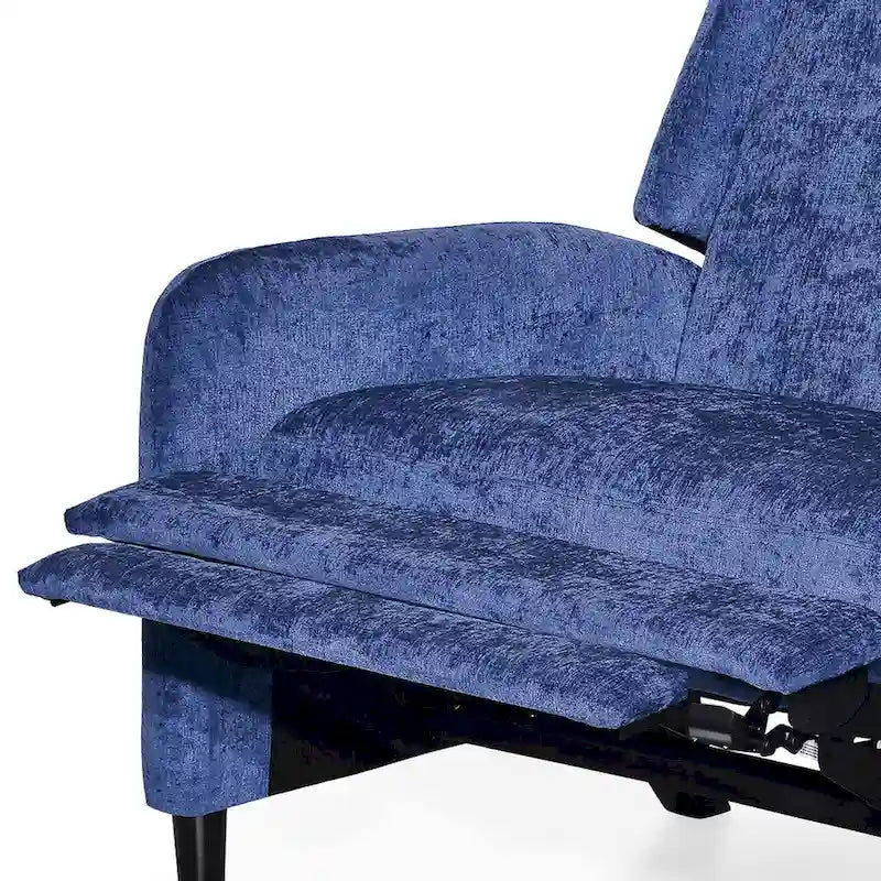 Oversized stoffen relaxfauteuil met duwmechanisme