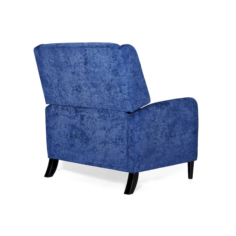 Oversized stoffen relaxfauteuil met duwmechanisme