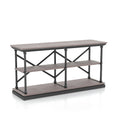 Overgangs 59-inch stalen console tafel met 2 planken