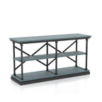 Overgangs 59-inch stalen console tafel met 2 planken
