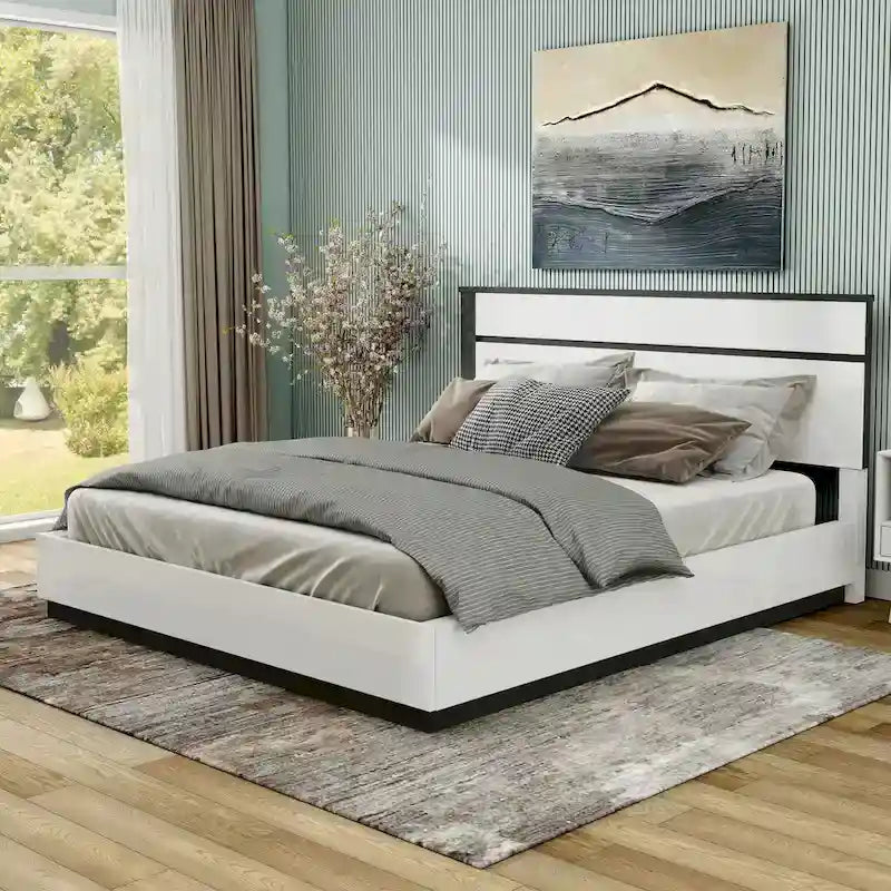 Modern Wit Houten Platformbed
