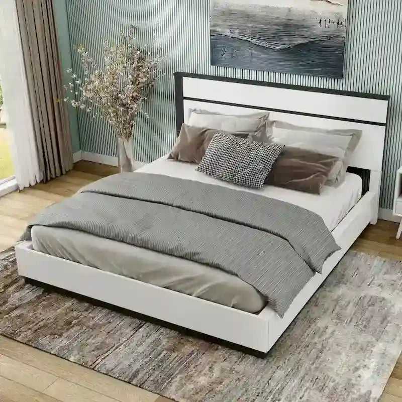 Modern Wit Houten Platformbed
