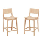 Dahlia Wood 24-Inch Armless Counter Stool (Set of 2)