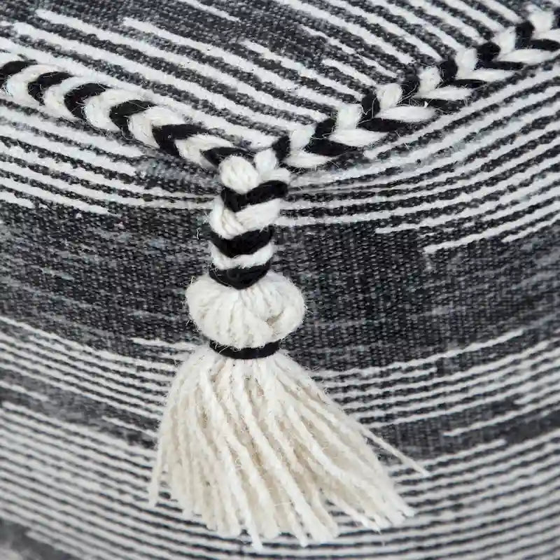 Grijze Geometrische Poef Hocker