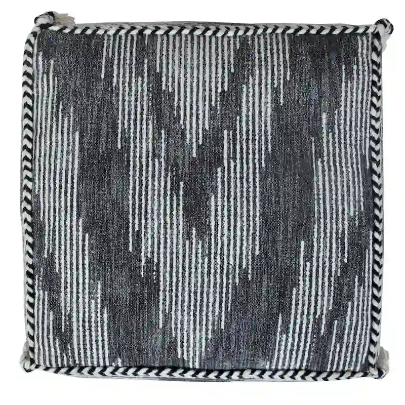 Grijze Geometrische Poef Hocker
