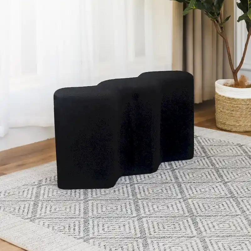 35" Fluweel Ottomaanse Bank – Polygon Voetenbank