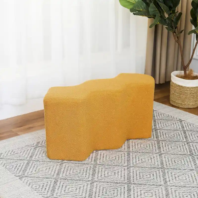35" Fluweel Ottomaanse Bank – Polygon Voetenbank