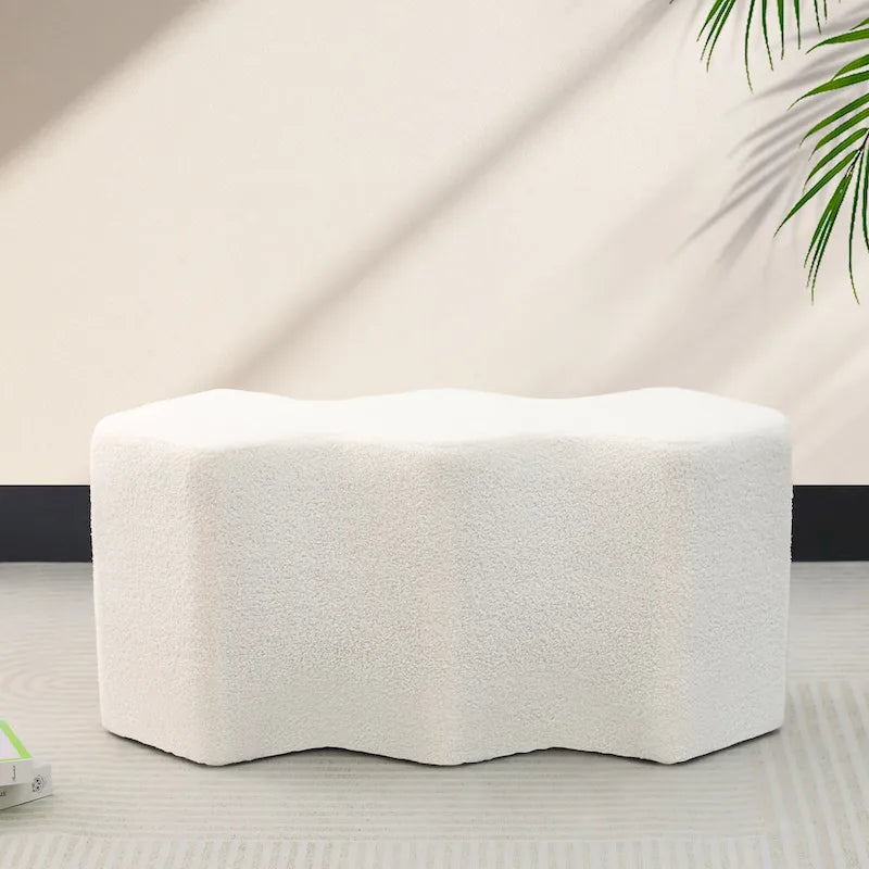 35" Fluweel Ottomaanse Bank – Polygon Voetenbank