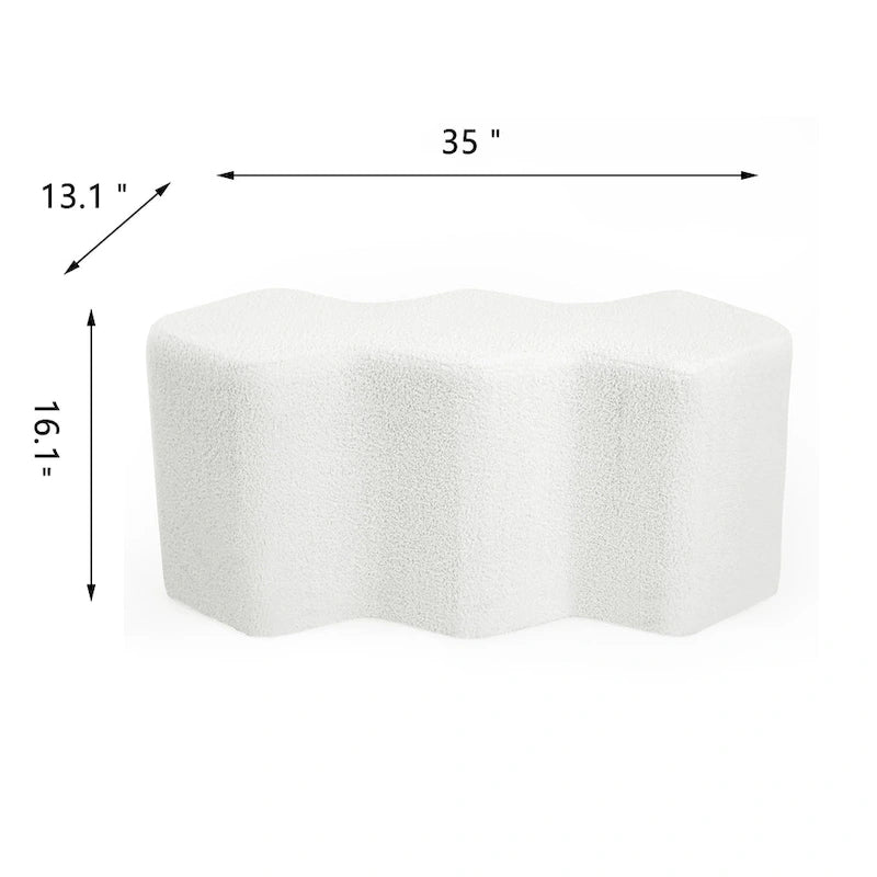 35" Fluweel Ottomaanse Bank – Polygon Voetenbank