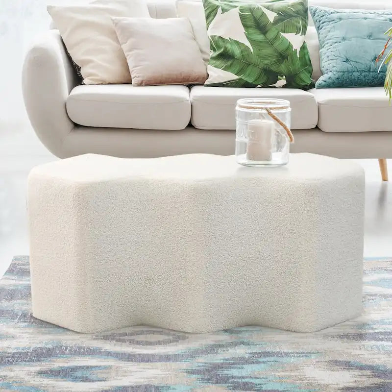 35" Fluweel Ottomaanse Bank – Polygon Voetenbank