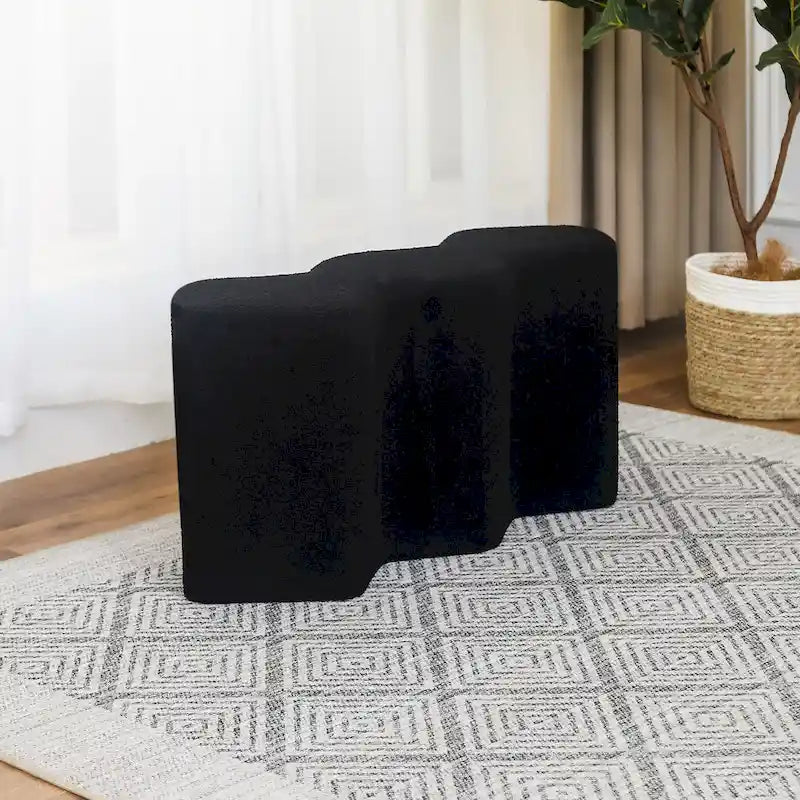 35" Fluweel Ottomaanse Bank – Polygon Voetenbank