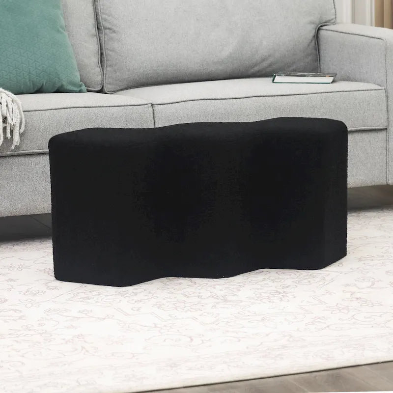 35" Fluweel Ottomaanse Bank – Polygon Voetenbank