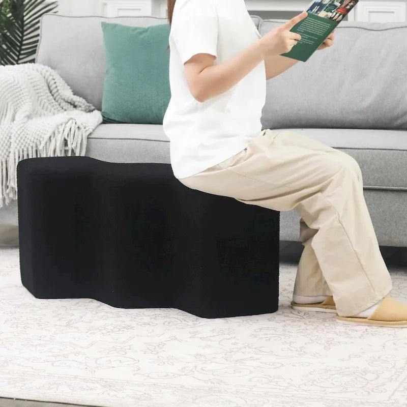 35" Fluweel Ottomaanse Bank – Polygon Voetenbank