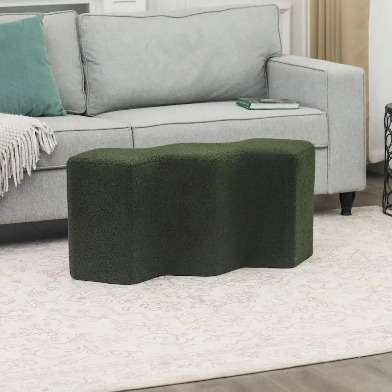 35" Fluweel Ottomaanse Bank – Polygon Voetenbank