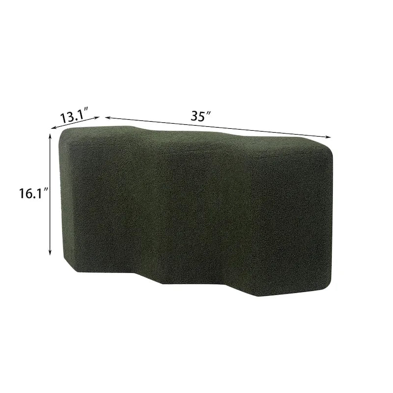 35" Fluweel Ottomaanse Bank – Polygon Voetenbank