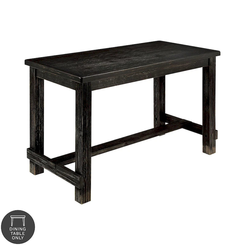 Rustieke Zwarte Eetkamertafel op Barhoogte van 152 cm