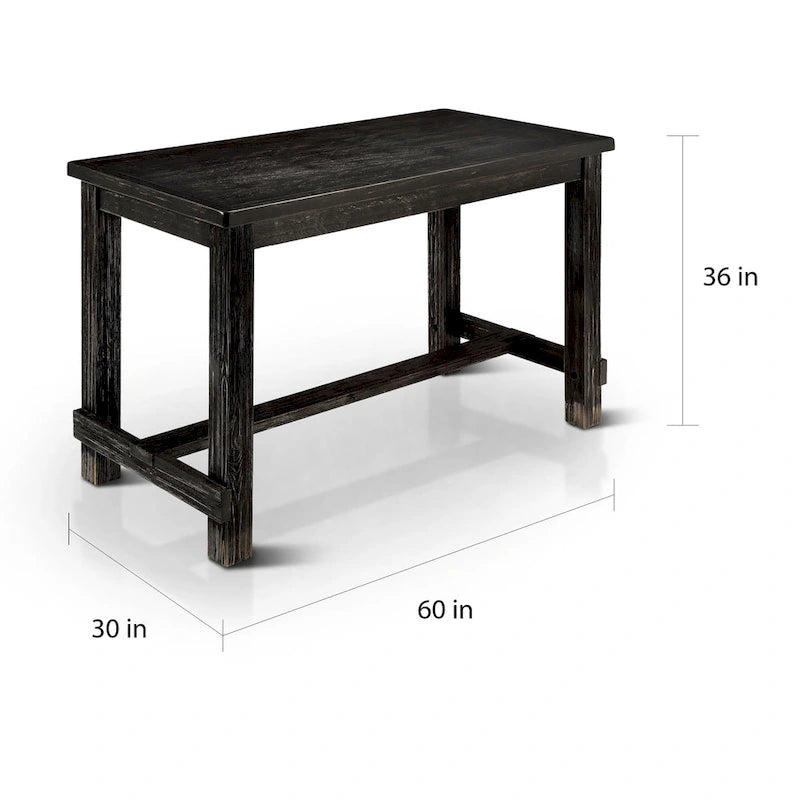 Rustieke Zwarte Eetkamertafel op Barhoogte van 152 cm