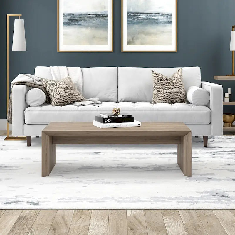 48" rechthoekige salontafel met sledeonderstel