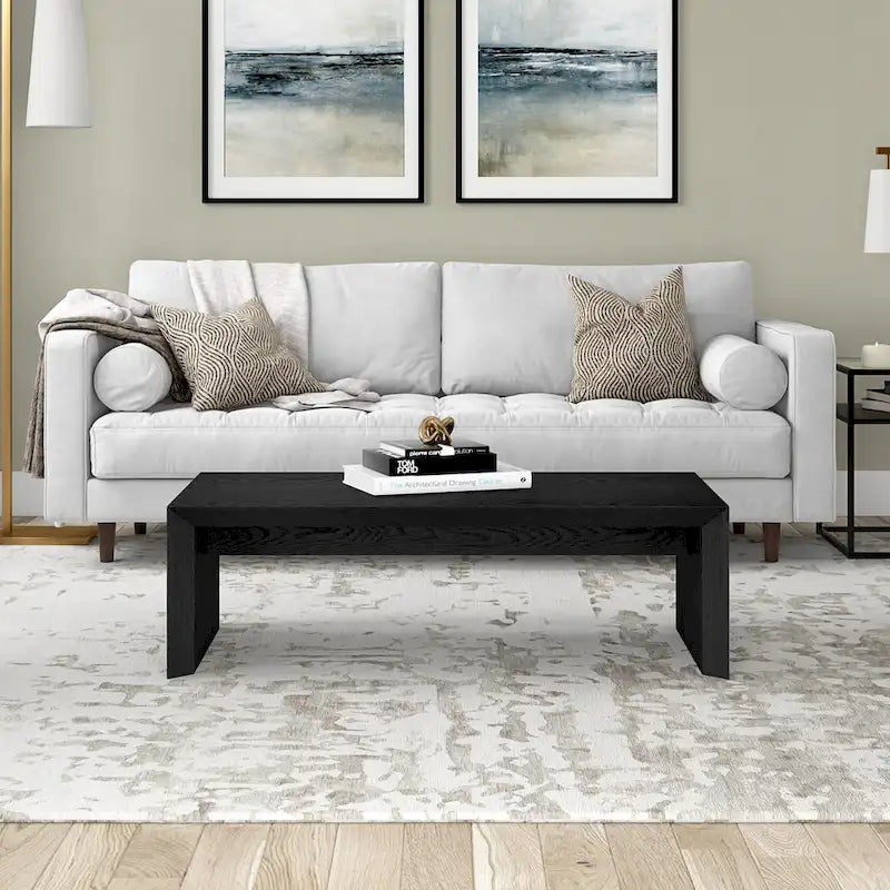 48" rechthoekige salontafel met sledeonderstel