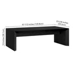 48" rechthoekige salontafel met sledeonderstel