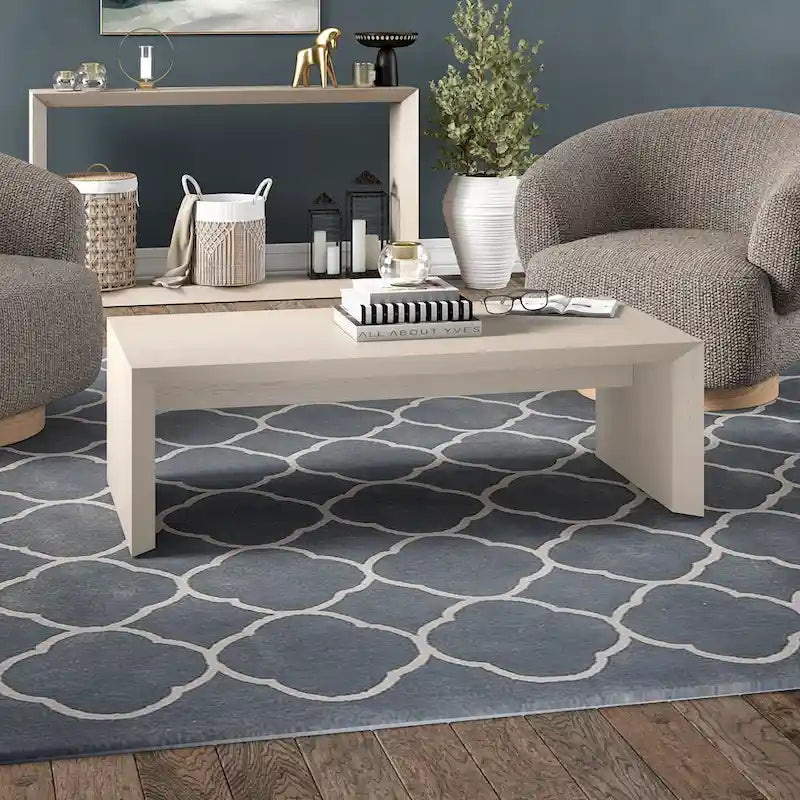 48" rechthoekige salontafel met sledeonderstel