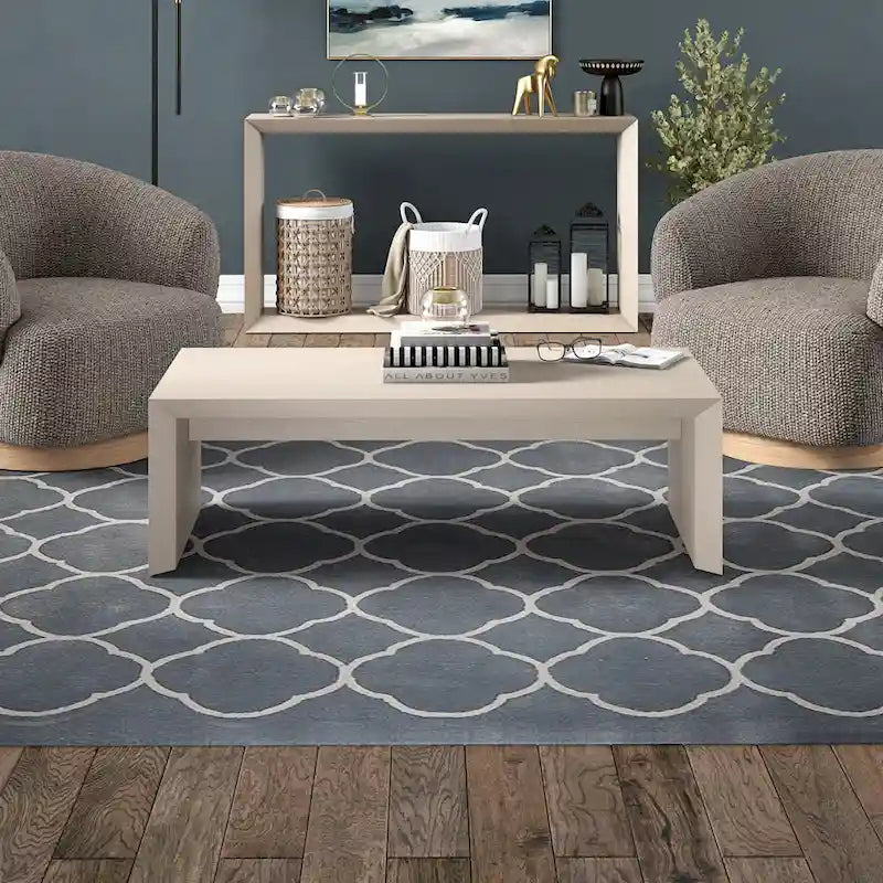 48" rechthoekige salontafel met sledeonderstel
