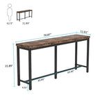 70,9 Inch Console Tafel met Opbergplank