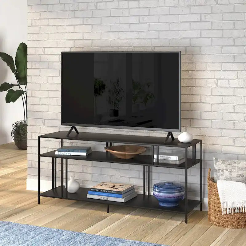 Industriële Stalen TV-Meubel met Tweelaagse Planken