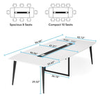 240 cm bootvormige vergadertafel met kabeldoorvoeren