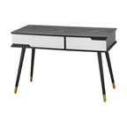 Mid-Century Modern bureau met imitatiemarmeren blad