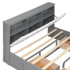 Tweepersoonsbed met Opbergend Hoofdeinde, Schoenrek en 4 Lades